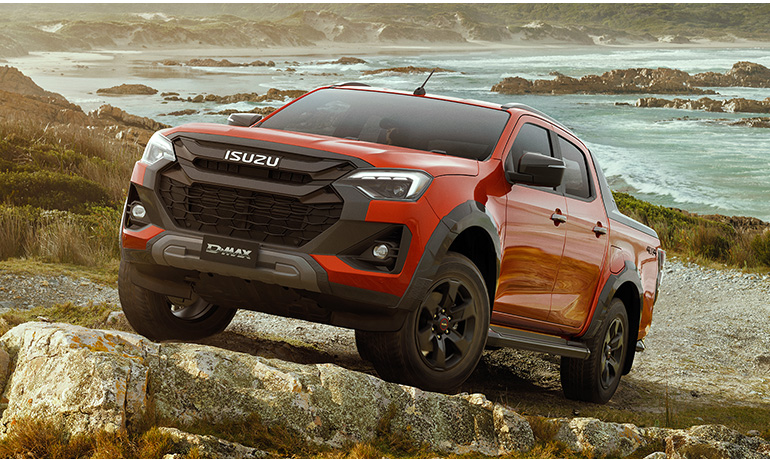 A D-MAX parked in the outback