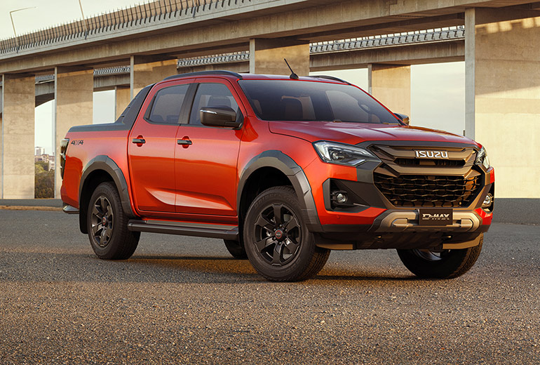 A D-MAX driving on the road
