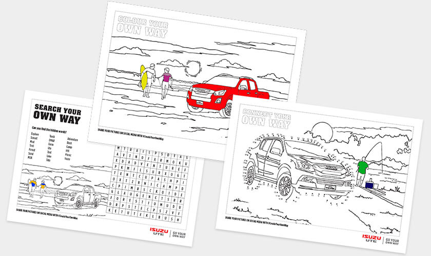 Isuzu UTE Colouring-in