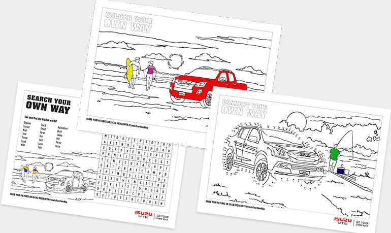 Isuzu UTE Colouring-in