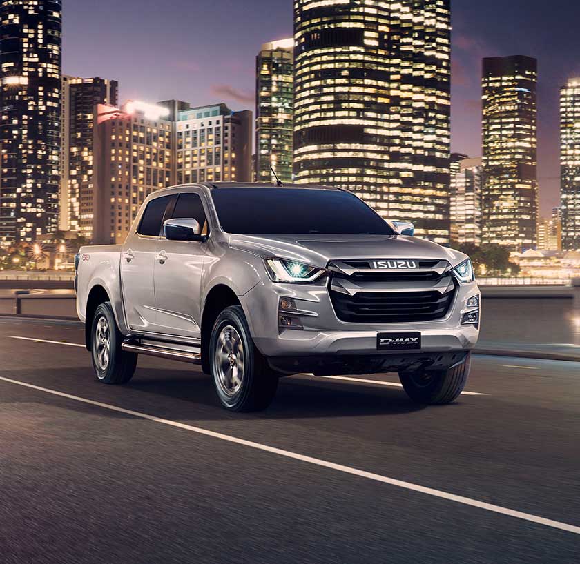 a D-MAX driving on the road